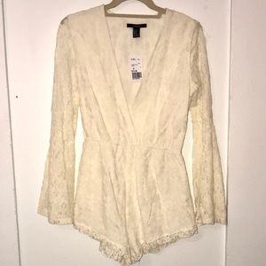 Lace Detailed White Romper